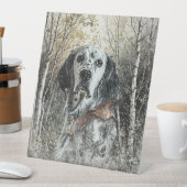 English Setter  Sockelschild (In Situ)