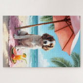 English Setter Strand Relax Szene Puzzle (Horizontal)