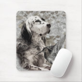 English Setter T - Shirt Trucker Hat Button Keycha Mousepad (Mit Mouse)