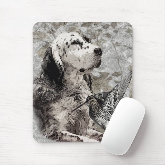 English Setter T - Shirt Trucker Hat Button Keycha Mousepad (Mit Mouse)