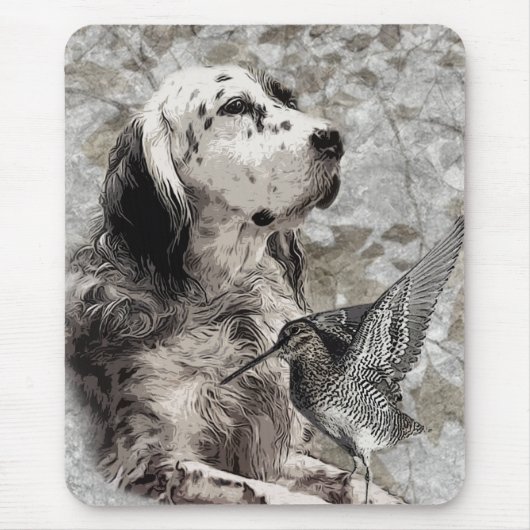 English Setter T - Shirt Trucker Hat Button Keycha Mousepad (Vorne)