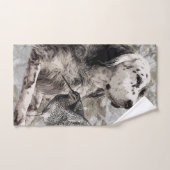 English Setter Tapestry Poster Canvas Print Acryli Badhandtuch Set (Handtuch)