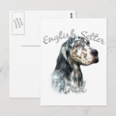 English Setter Vater 2 Postkarte (Vorne/Hinten)