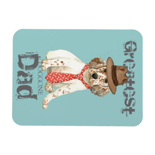 English Setter Vater Magnet (Horizontal)