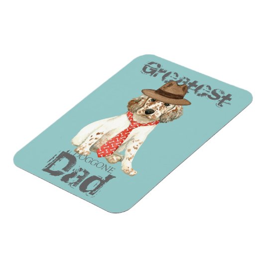 English Setter Vater Magnet (Linke Seite)