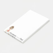 English Setter Vater Post-it Klebezettel (angewinkelt)