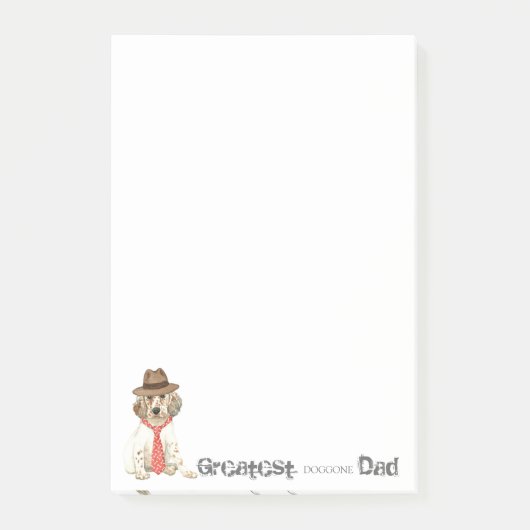 English Setter Vater Post-it Klebezettel (Vorderseite)
