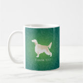 English Setter Vielen Dank Silhouette Kaffeetasse (Links)
