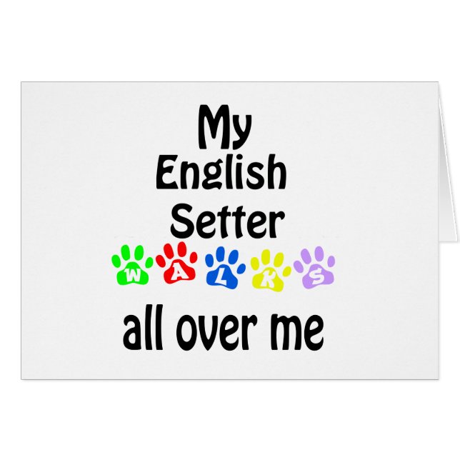 English Setter Walks Design (Vorderseite (Horizontal))