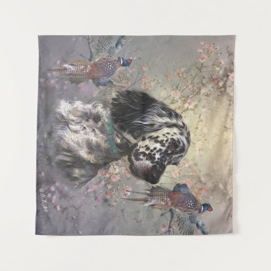 English Setter Wandteppich (Vorderseite (Horizontal))