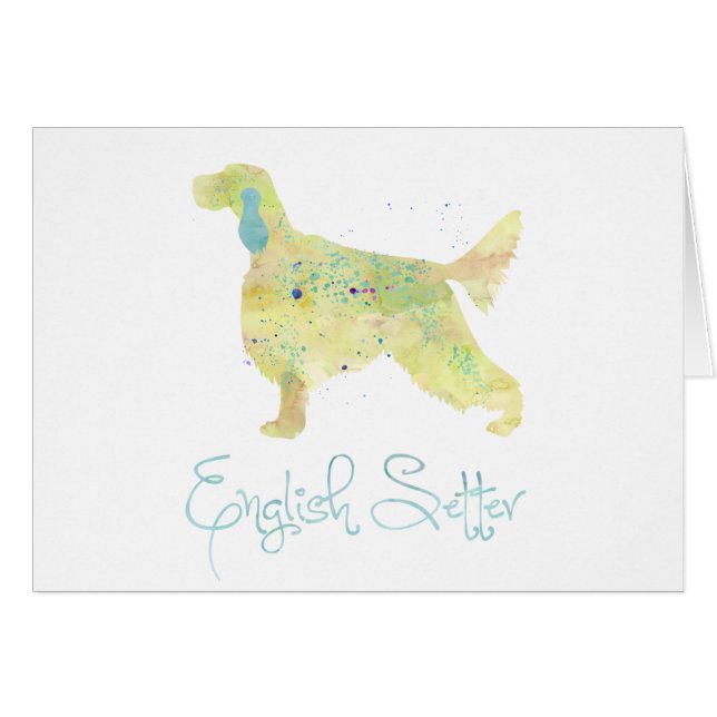 English Setter Watercolor (Vorderseite (Horizontal))