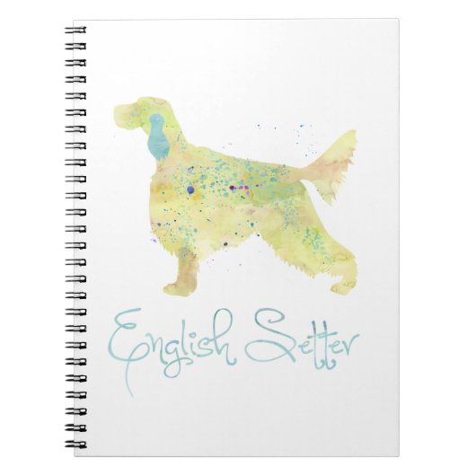 English Setter Watercolor Notizblock (Vorderseite)