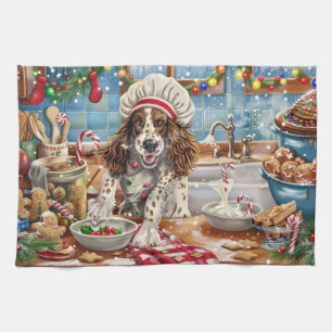 English Setter Weihnachtsbäckerei: Festliches Weih Geschirrtuch
