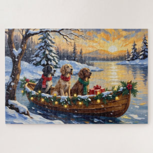 English Setter Weihnachtsboot Urlaub Puzzle
