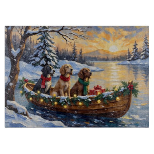 English Setter Weihnachtsboot Urlaub Schneidebrett