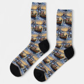 English Setter Weihnachtsboot Urlaub Socken (Linkes Detail)