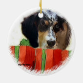 English Setter Weihnachtsgeschenke Ornament (Hinten)