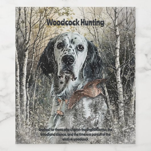 English Setter  Weinetikett (Einzelnes Label)