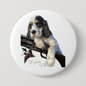 English Setter Welpe Button (Vorderseite)