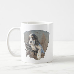English Setter Welpe mit klassischem Showgun Kaffeetasse