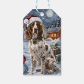 English Setter Winter Wonderland Christmas Joy Geschenkanhänger (Vorderseite)