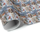 English Setter Winter Wonderland Christmas Joy Geschenkpapier (Rolleneckpunkt)