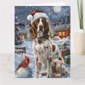 English Setter Winter Wonderland Christmas Joy Karte (Vorderseite)