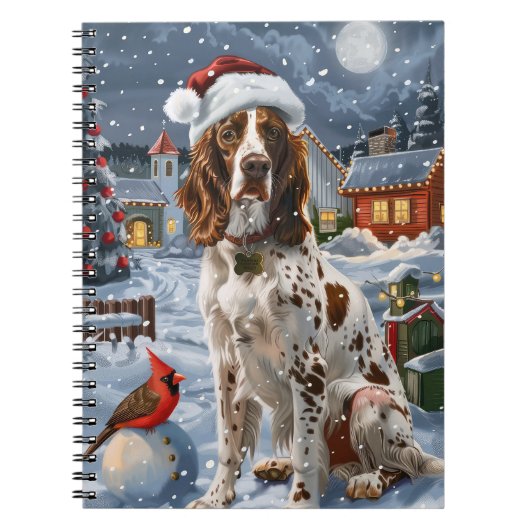 English Setter Winter Wonderland Christmas Joy Notizblock (Vorderseite)