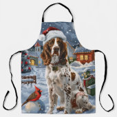 English Setter Winter Wonderland Christmas Joy Schürze (Vorderseite)