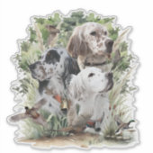 English Setters Aufkleber (Vorderseite)