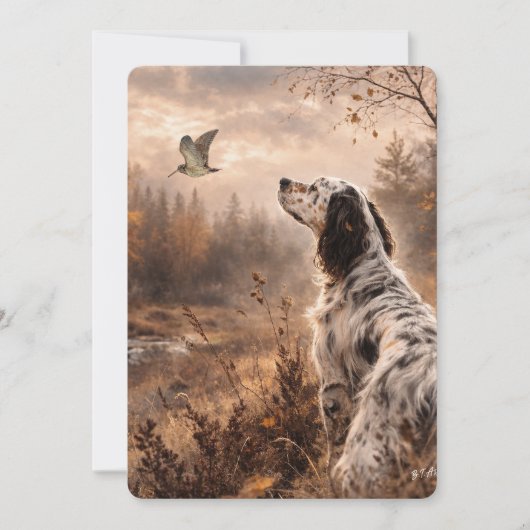 English Setters Einladung (Vorderseite)