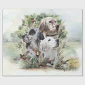 English Setters Geschenkpapier (Flach)