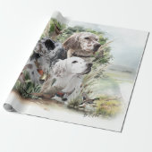 English Setters Geschenkpapier (Ungerollt)
