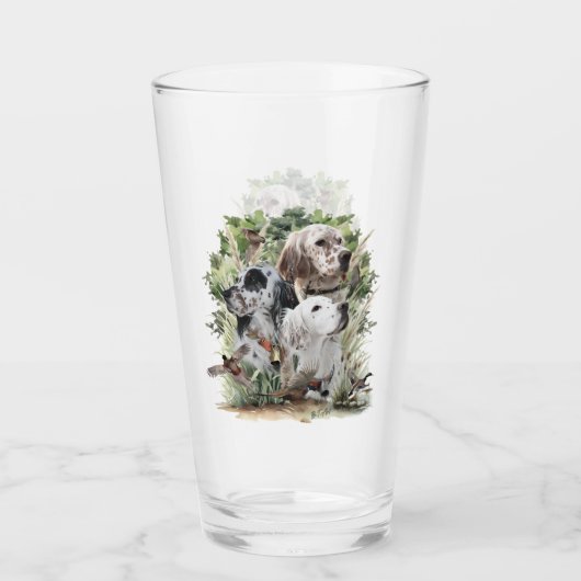 English Setters Glas (Vorderseite)