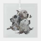 English Setters Ornament Aus Glas (Vorderseite)