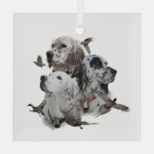 English Setters Ornament Aus Glas (Rückseite)