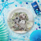 English Setters Pappteller (Party)