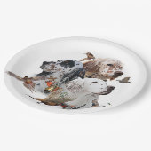 English Setters Pappteller (Schrägansicht)