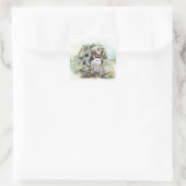 English Setters Quadratischer Aufkleber (Tasche)