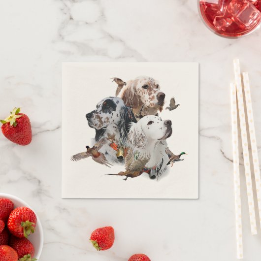 English Setters Serviette (Beispiel)