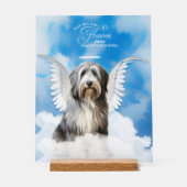 English Sheepdog Angel mit Name Pet Memorial Acrylschild (Vorderseite)