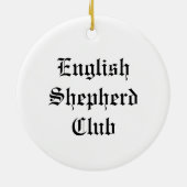 English Shepherd Ornament (beidseitig) (Hinten)