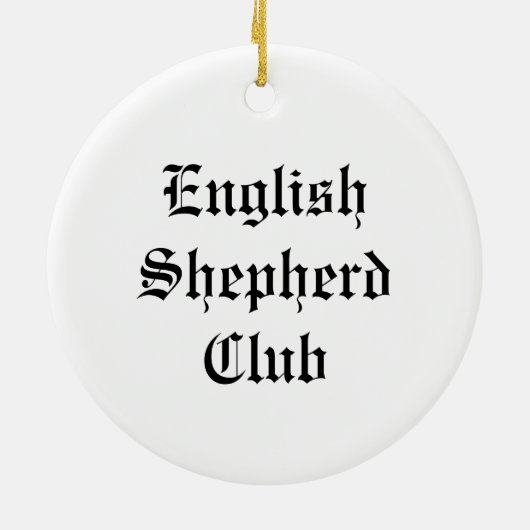 English Shepherd Ornament (beidseitig) (Hinten)