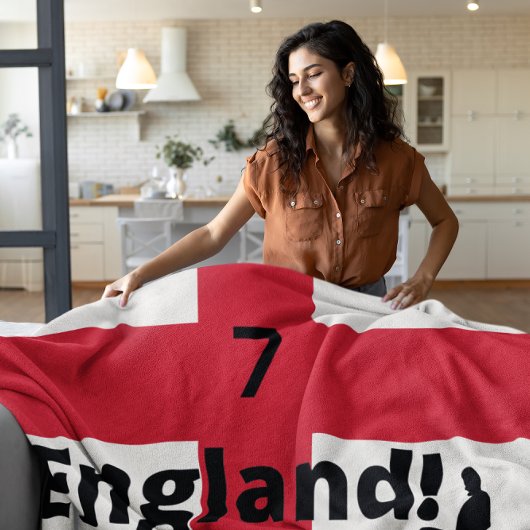 English Soccer Player anpassbar Fleecedecke