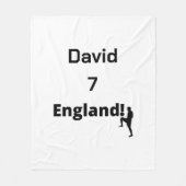 English Soccer Player anpassbar Fleecedecke (Vorderseite)