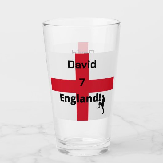 English Soccer Player anpassbar Glas (Vorderseite)