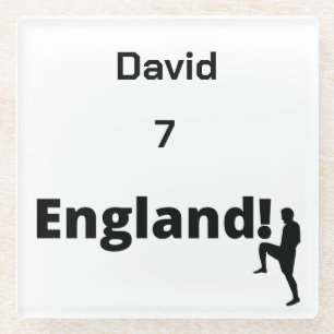English Soccer Player anpassbar Glasuntersetzer