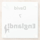 English Soccer Player anpassbar Glasuntersetzer (Rückseite)