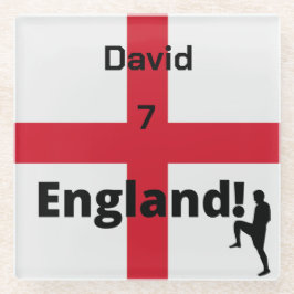 English Soccer Player anpassbar Glasuntersetzer