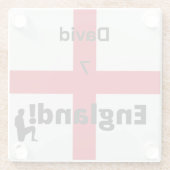 English Soccer Player anpassbar Glasuntersetzer (Rückseite)